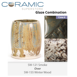 Smoke SW-121 over Winter Wood SW-155 Stoneware Combination